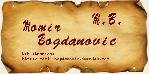 Momir Bogdanović vizit kartica